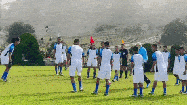 PM Modi Inspires Young Footballers, Sparks Olympic And FIFA World Cup Dreams PM Modi Inspires Young Footballers, Sparks Olympic And FIFA World Cup Dreams
