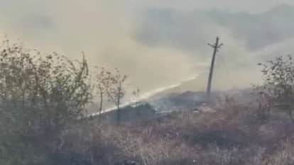 Massive Fire Breaks Out in Furniture Factory Panic After Electric Pole Blast