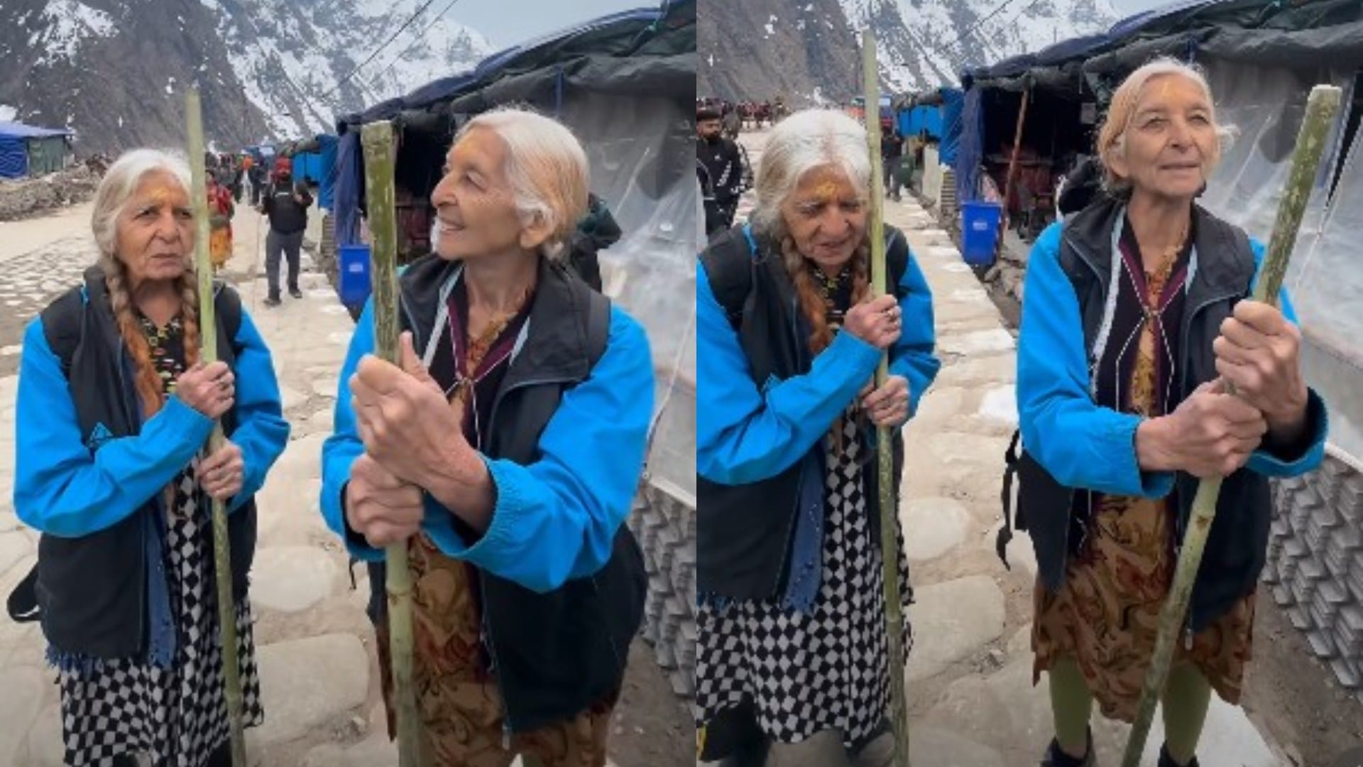 Kedarnath Yatra 70 year old sisters kedarnath trek inspiration Viral Video