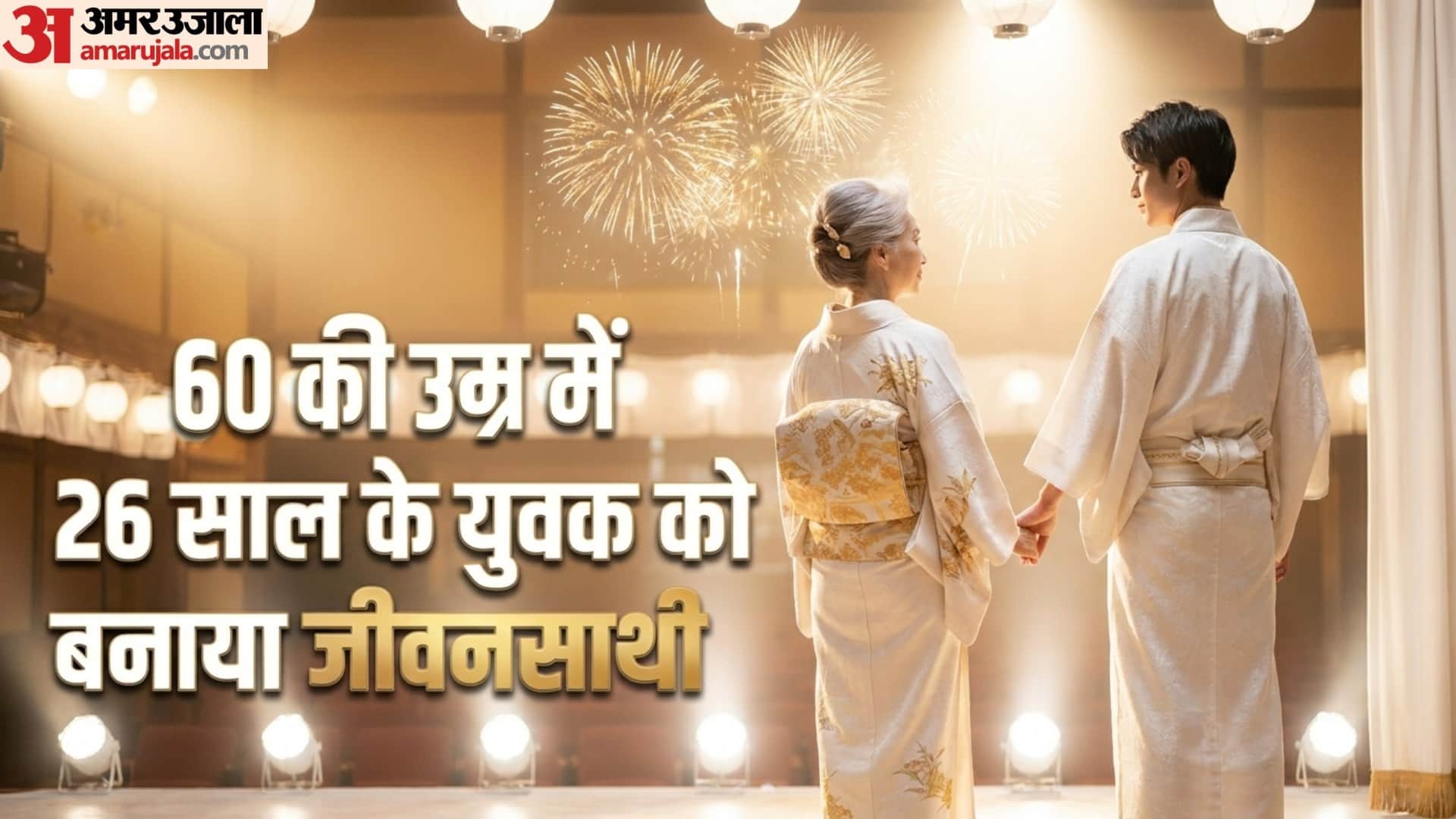 Unique Love Story 60 Year old japanese woman fell in love with 34 years Younger student marries