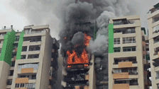 A fire broke out in a flat in a society in Indirapuram
