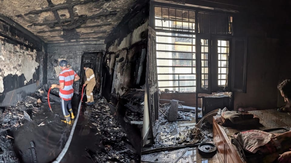 Fire breaks out in several flats at Gaur Green Avenue Society in Indirapuram