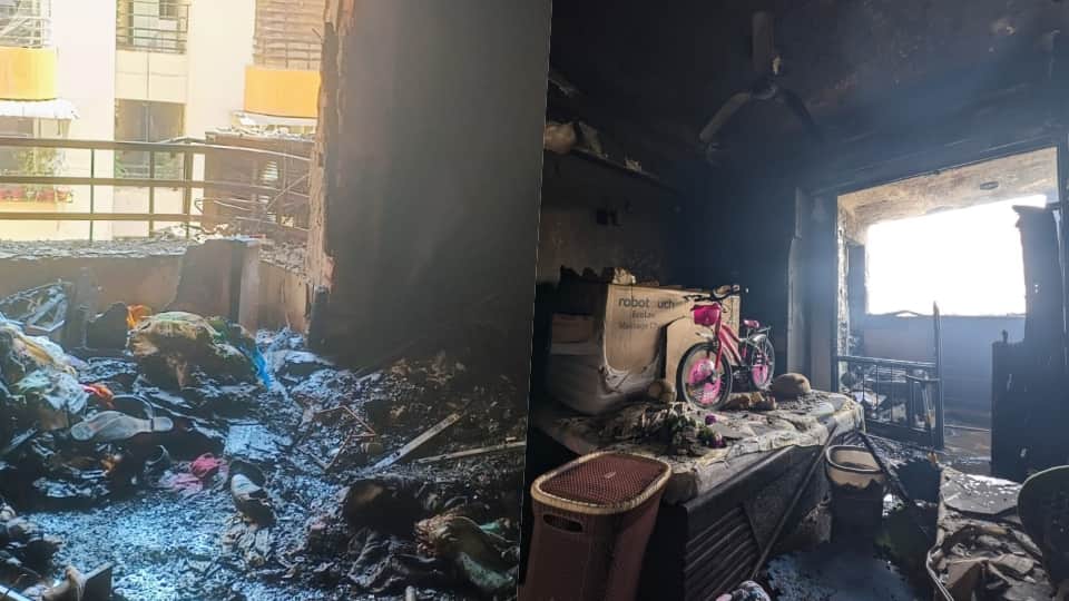 Fire breaks out in several flats at Gaur Green Avenue Society in Indirapuram