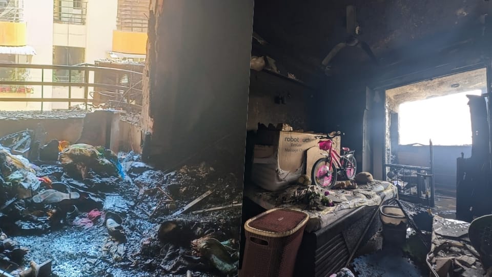 Fire breaks out in several flats at Gaur Green Avenue Society in Indirapuram
