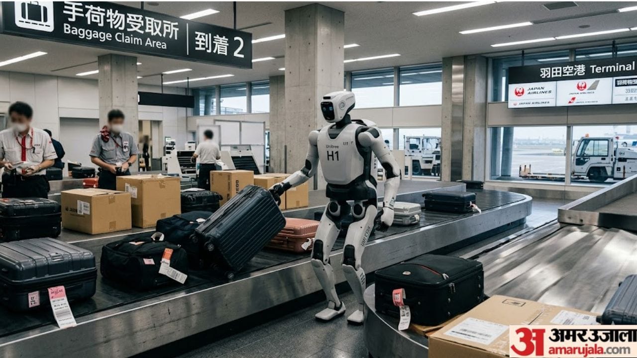 japan airlines haneda airport humanoid robot baggage handlers