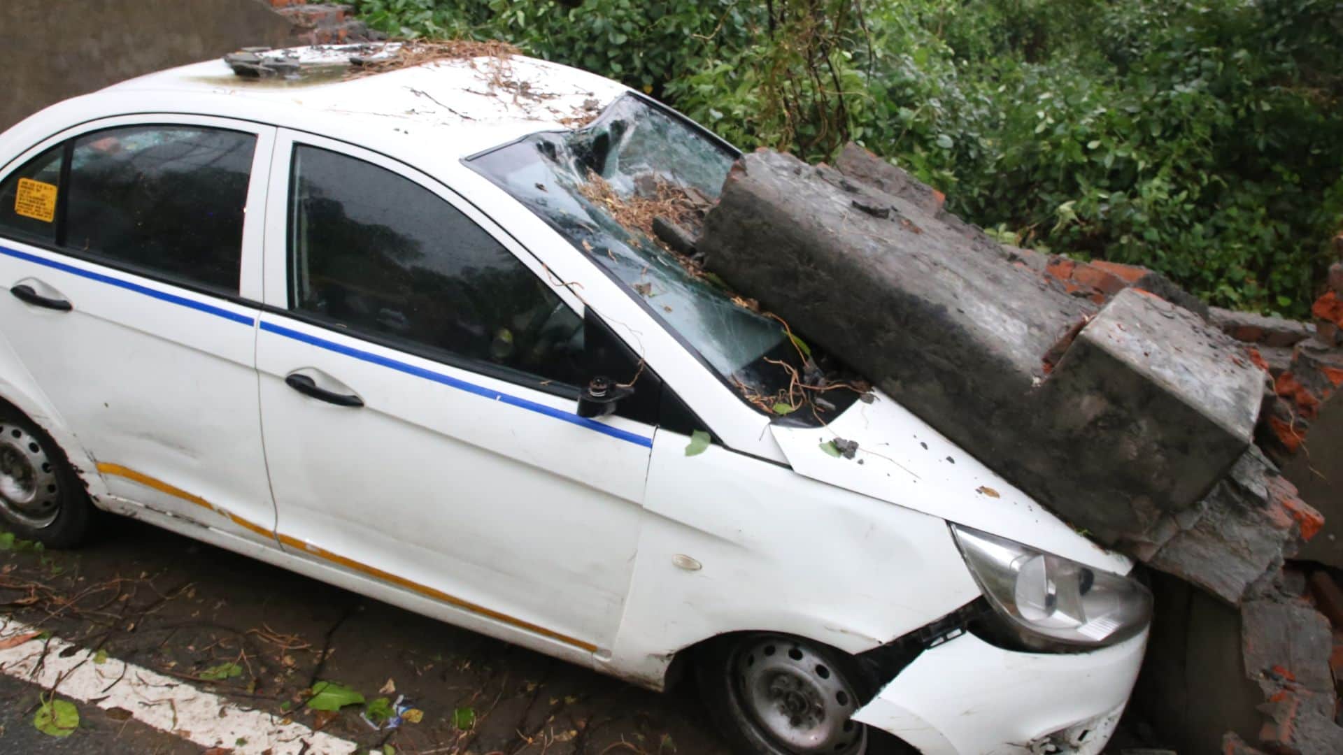 Trees Toppled Varanasi Signboards Blown Away Power Outages Several Areas People Take Shelter Balconies