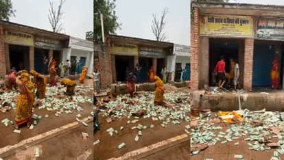 Etawah Womens Anger Erupts Over Liquor Shop Located in Middle of Village Bottles and Packets Hurled onto Road