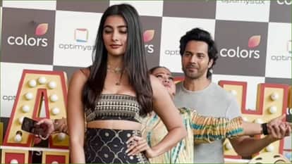 Bharti Singh and Varun Dhawan crashed Pooja Hegde photoshoot Funny Video Goes Viral
