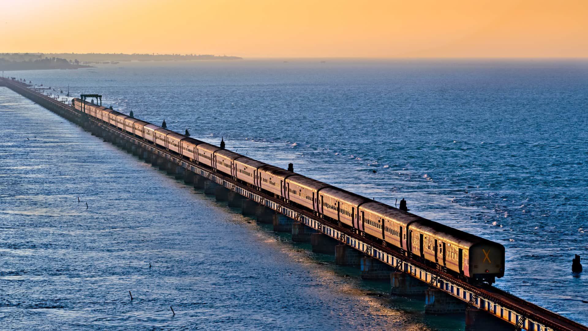 Bizarre Pamban bridge railway track covered by sea twice daily and how trains run safely