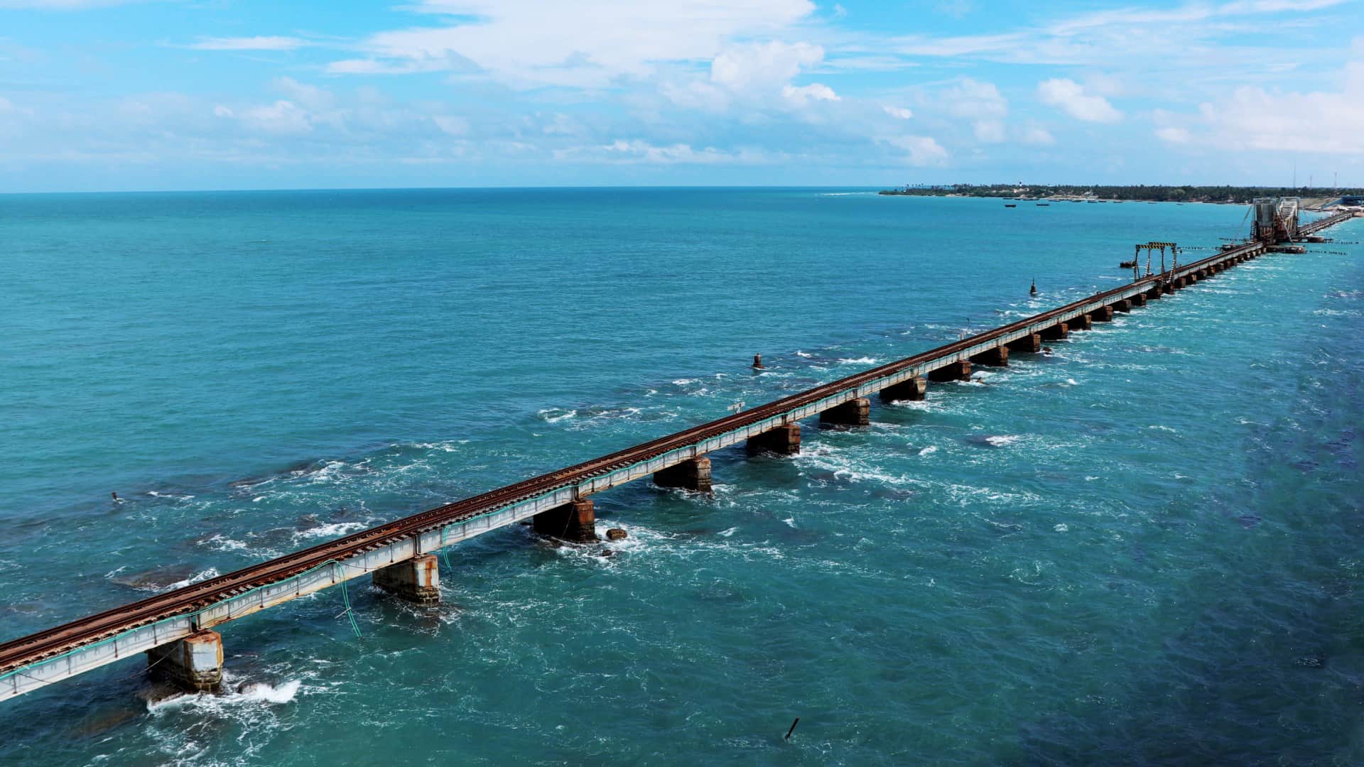 Bizarre Pamban bridge railway track covered by sea twice daily and how trains run safely