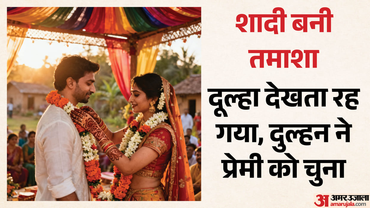 Bride's garland changed in pavilion, groom surprisedHe put a garland around his lover