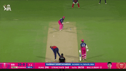 Vaibhav Suryavanshi Shows Clear MS Dhoni Influence With Three Helicopter Shots vs PBKS IPL 2026