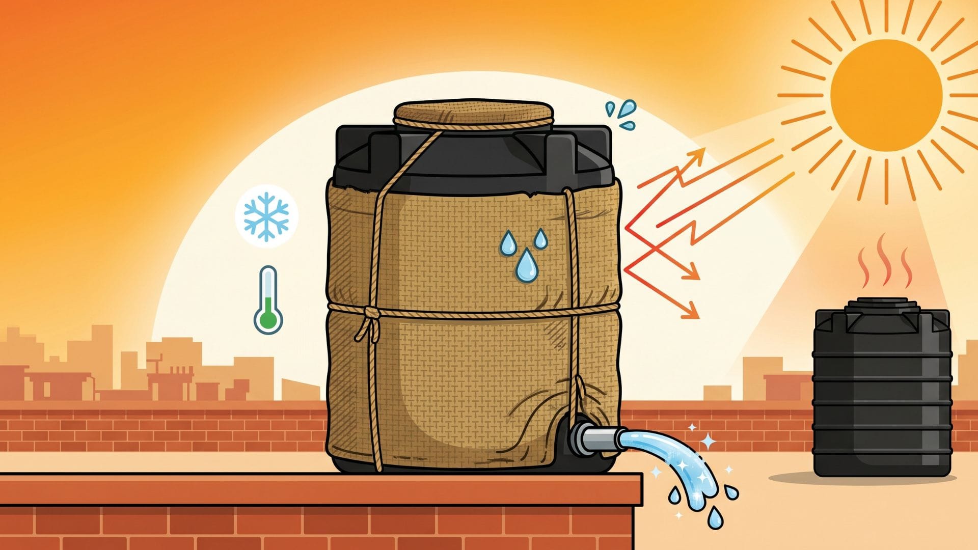 Water Tank Insulation: Keep Your Roof Water Tank Cool in Scorching Summer Using Thermal Insulation Cover