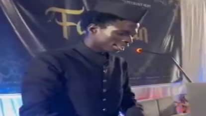 African student Ayuba delivered a speech in Hindi at AMU