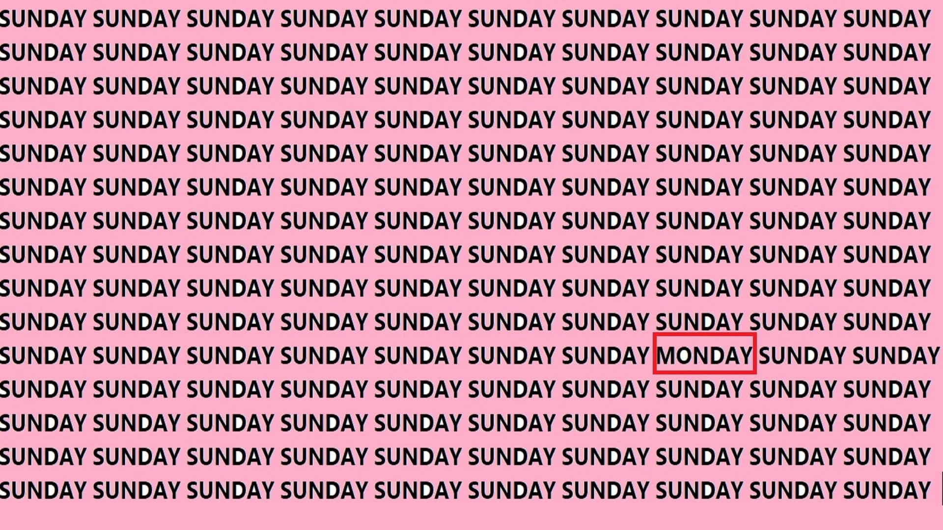brain Teaser Game Can You Find Hidden Monday in 15 Seconds Look At This Optical Illusion Image