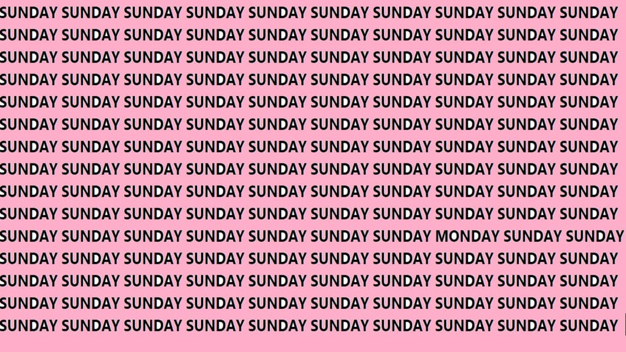 brain Teaser Game Can You Find Hidden Monday in 15 Seconds Look At This Optical Illusion Image