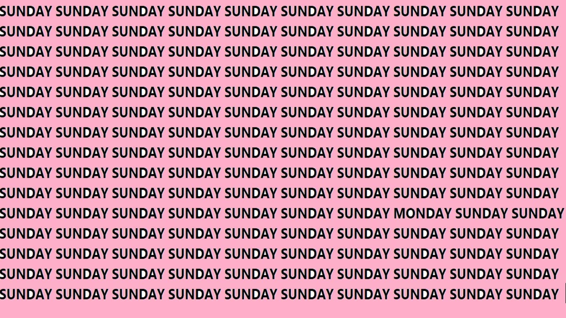 SUNDAY की भीड़ में छिपा है MONDAY, बाज की नजर है तो 15 सेकेंड में खोजकर दिखाएं