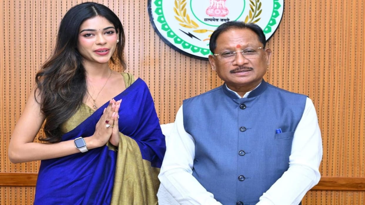 Miss India Chhattisgarh Anushka Son met the CM, called the assembly session inspirational