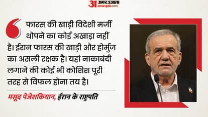 Strait of Hormuz tensions Masoud Pezeshkian statement over Persian Gulf security IRGC questiones trump