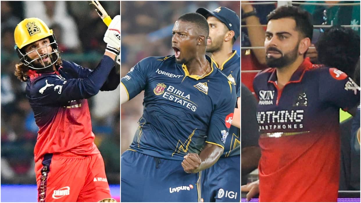 IPL 2026 GT VS RCB: Jason Holder catch of Rajat Patidar Virat kohli fumes over decision video viral