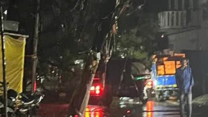 muzaffarpur storm rain damage tree fall power cut bihar weather news