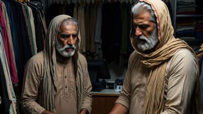 They came dressed as women and stole cash from the shop.