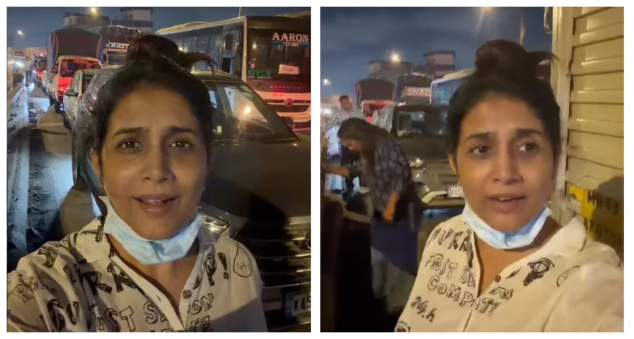 Sonali Kulkarni Stuck In Traffic For 5 Hours Claims Officials share video