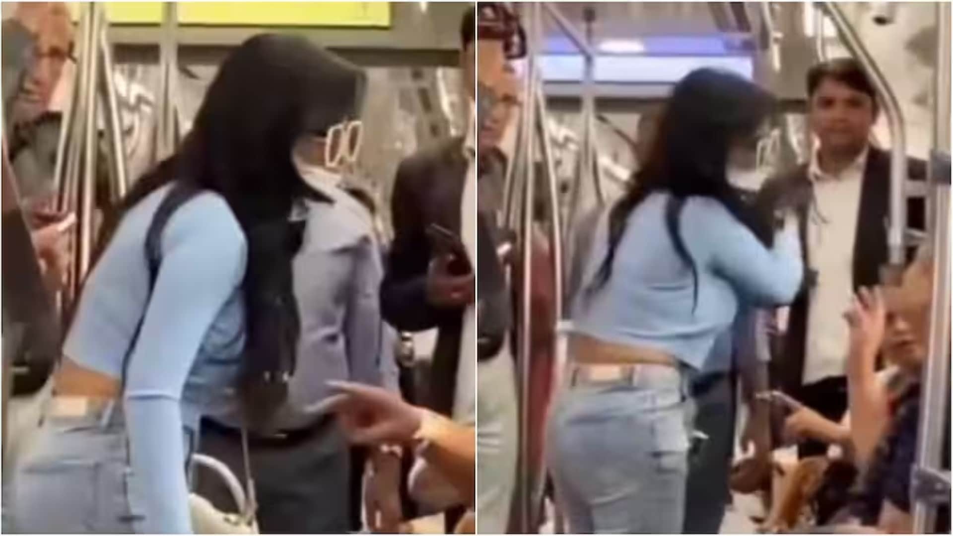 Delhi Metro Fight video goes viral: Girl slaps man over seat dispute