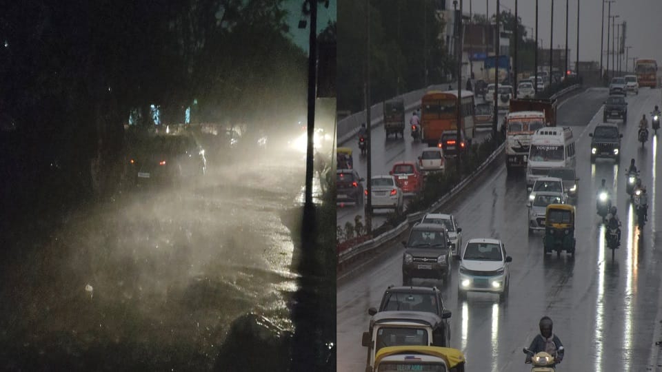 आगरा में बारिश।