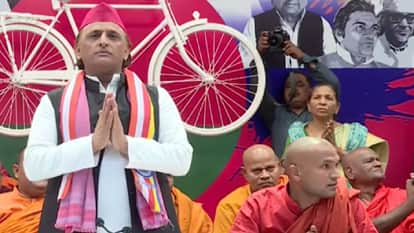 UP: Buddha Purnima Event at SP Office; 'Buddha Vandana' Resounds in the Presence of Akhilesh