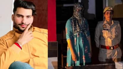 अनुज की फाइल फोटो और गिरफ्तार की गई प्रेमिका शोभा।