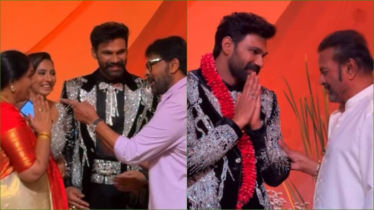 Bellamkonda Sai Sreenivas and Kavya Reddy Wedding Reception: Chiranjeevi and Mohan Babu attends celebration