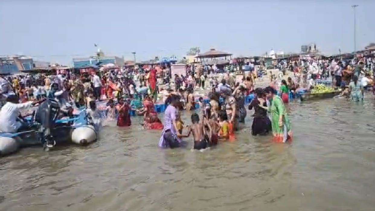 Buddha Purnima Over three lakh devotees took a holy dip in Ganga in Hapur