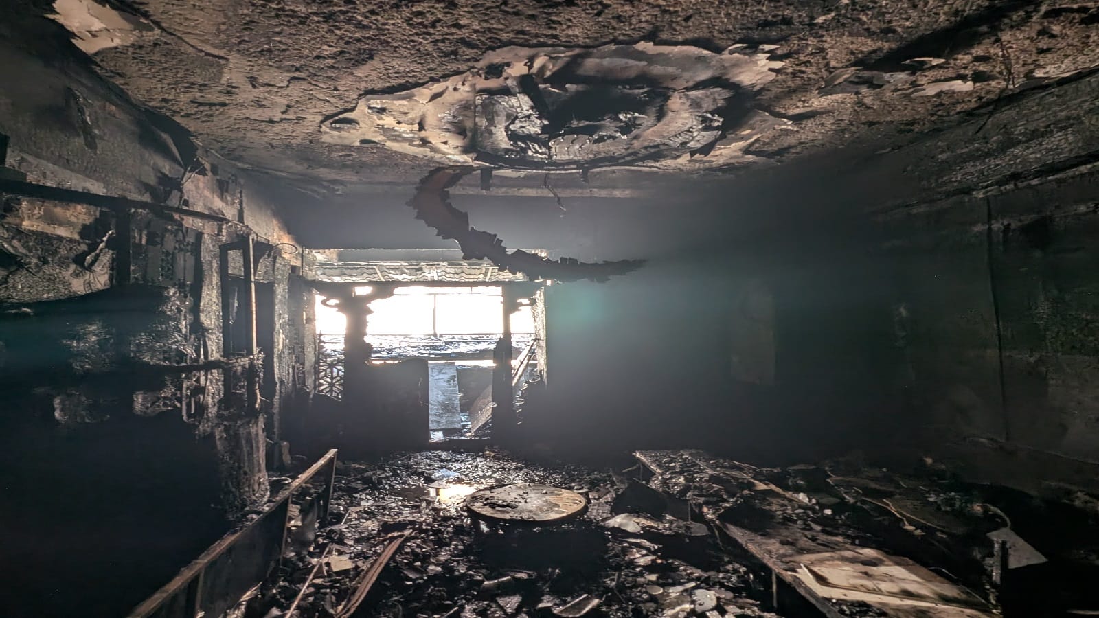 Ghaziabad Fire: Iron rods melt in burnt building of Gaur Green Society