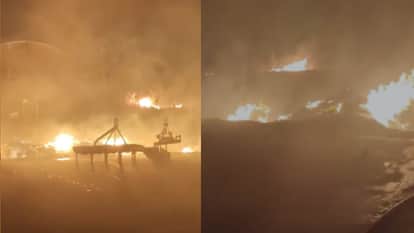 Fire broke out in the silence of the night, testing area of Raipur's Agricultural University turned to ashes