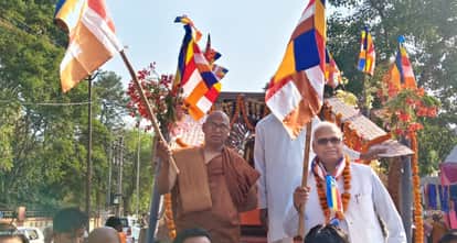Farrukhabad Buddha Purnima Celebrations MP Flags Off Grand Procession Amidst Chants of Peace and Harmony