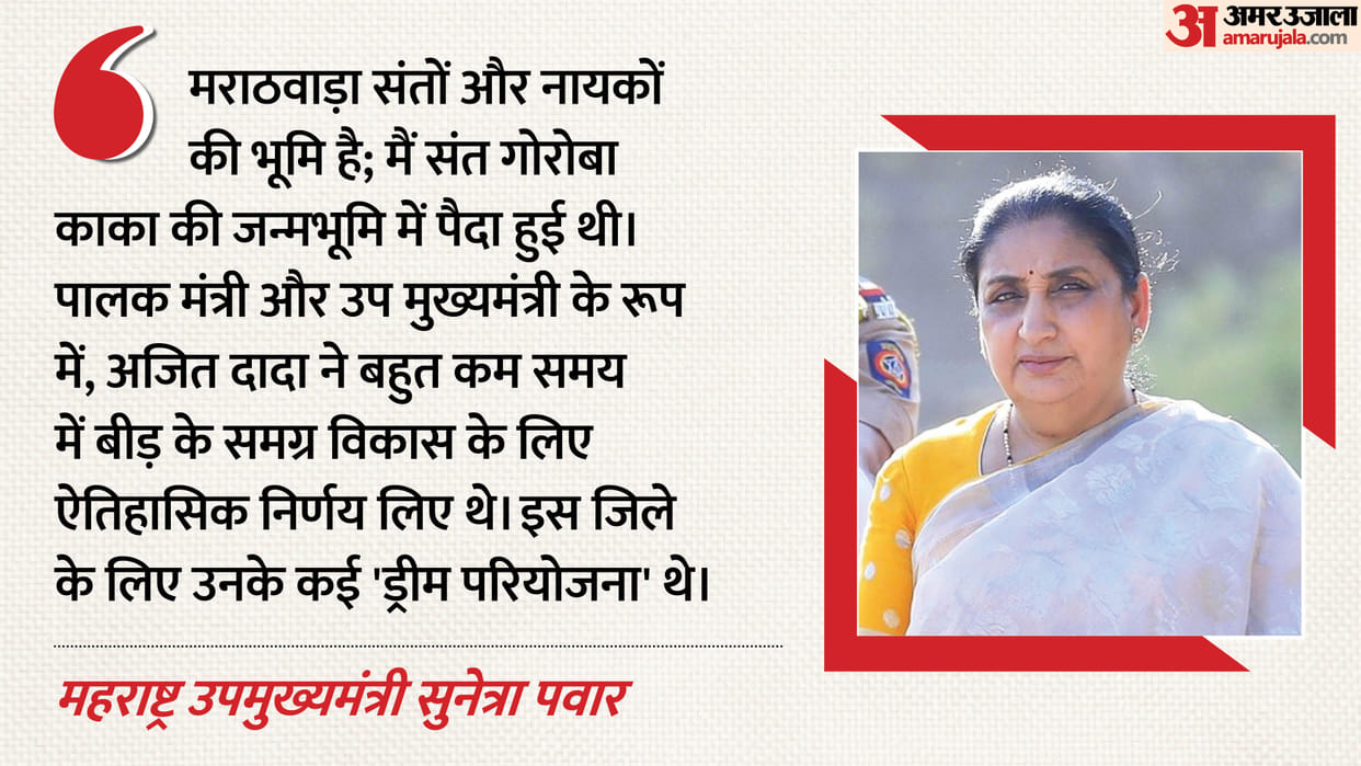 Maharashtra Foundation Day Sunetra Pawar Addresses Beed District Budget Approved for IT Project