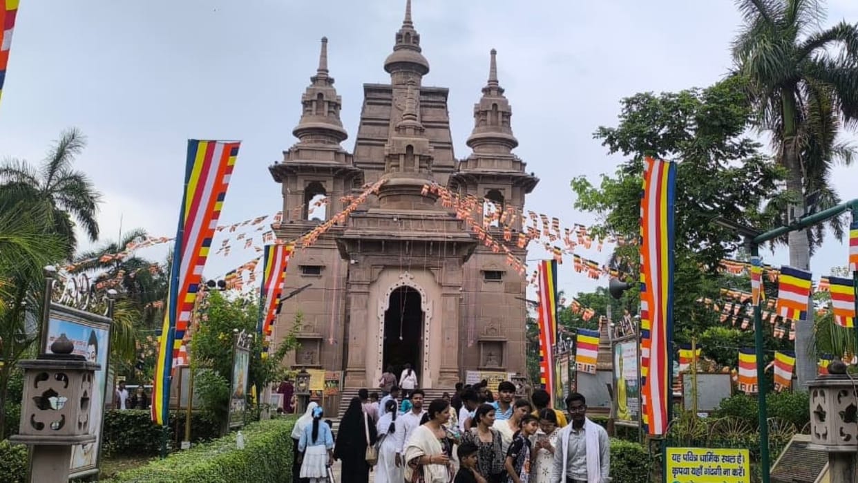 Buddha Purnima Devotees from 12 Countries Eight States Arrive in Sarnath to Pay Homage Buddha Relics