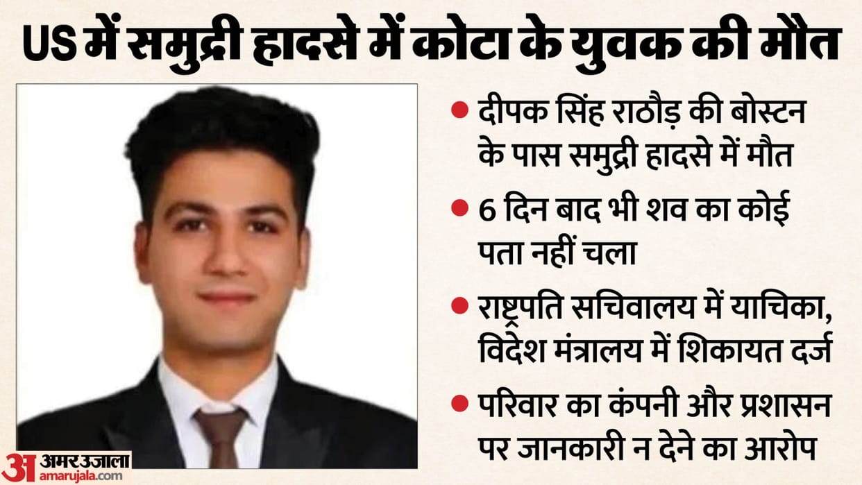 26-year-old Deepak from Kota dies in Boston sea accident, body missing even after 6 days family appeal to govt