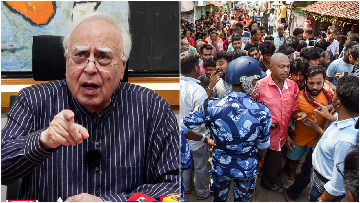Bengal: Sibal says it mandatory to have a state govt employee at counting center; protests against TMC threat
