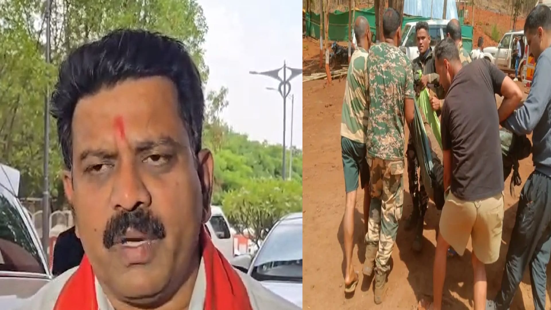 प्रदेश के गृहमंत्री  विजय शर्मा, वीरगति को प्राप्त जवान
