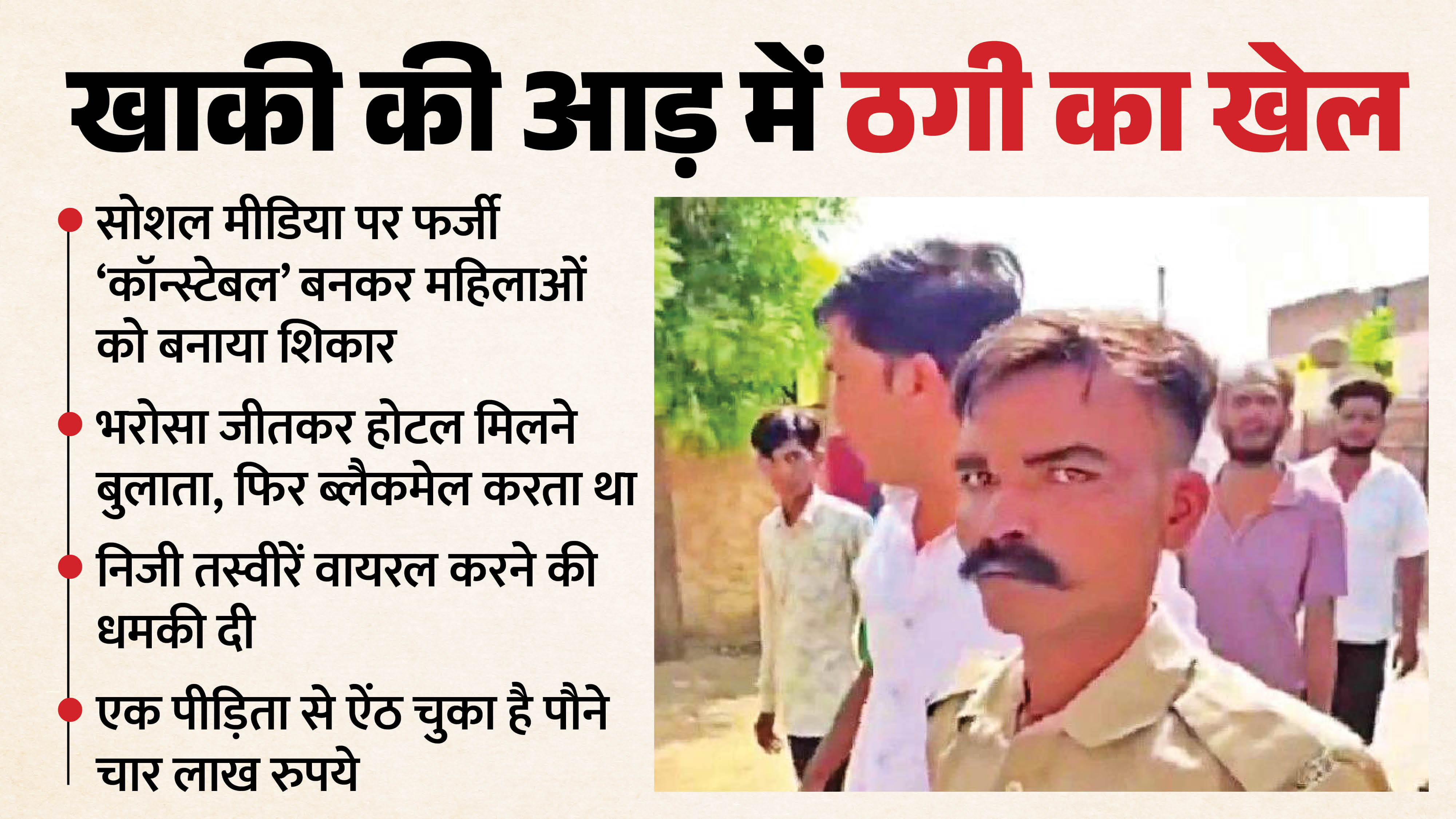 फर्जी पुलिसकर्मी होटल से गिरफ्तार
