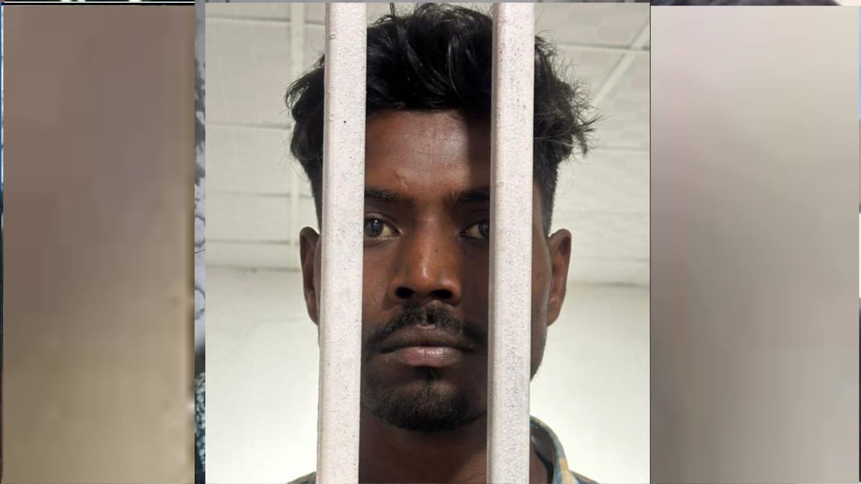 On April 28, he threw stones after failing to snatch the mobile phone.