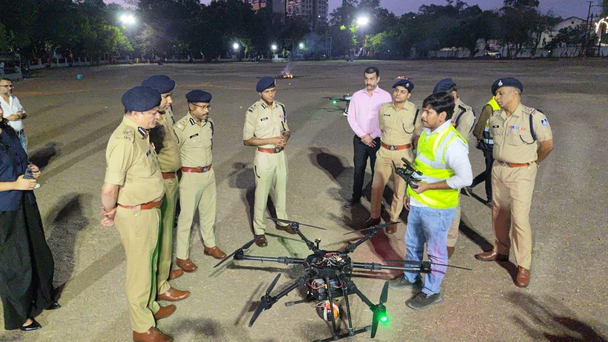 Indore News Police Launches Advanced Drone Surveillance for Smart Policing