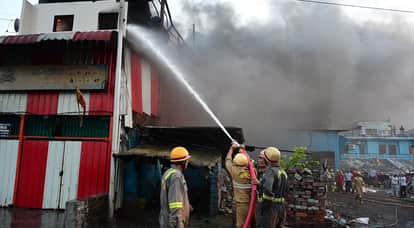 Kanpur Blaze Rages for Nine Hours at Factory 12 Fire Tenders Make 72 Trips Using 3.60 Lakh Liters of Water