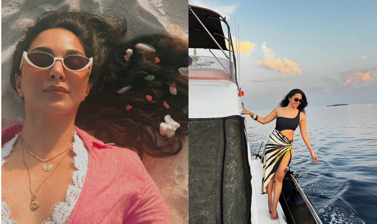 kiara advani shared hot beach pictures while enjoying vacation with family