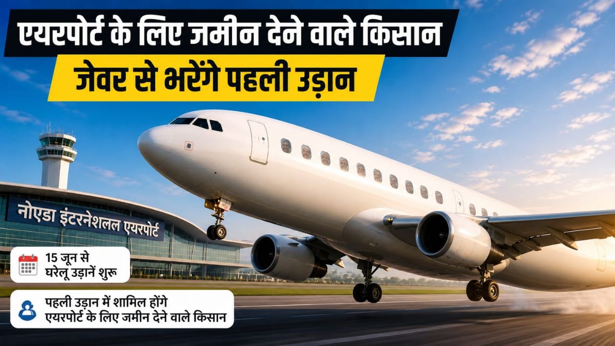 Farmers who gave land for Noida International Airport will fly first flight