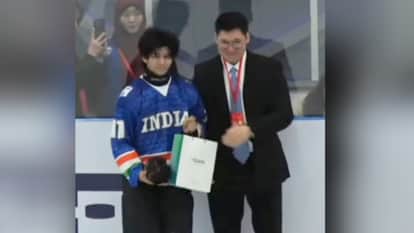 Keylong: Tenzin Tashi Scores Goal in Ice Hockey Asia Cup, Named Player of the Match