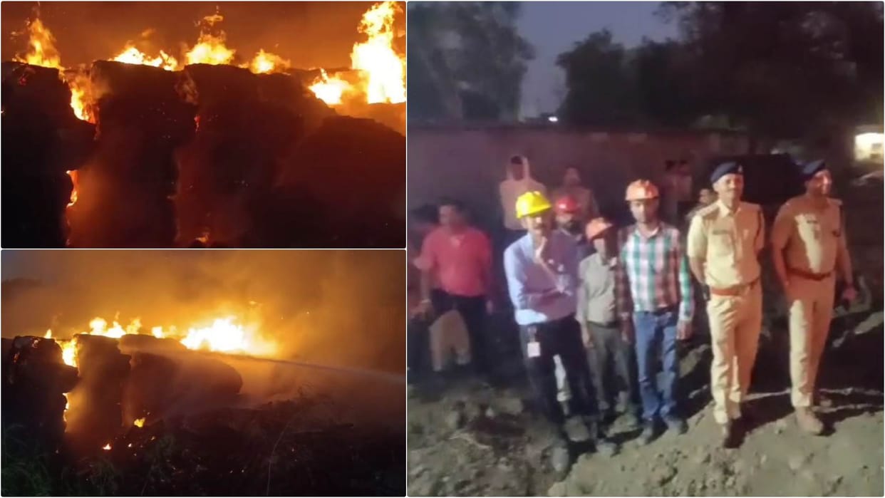 MP: Massive Fire at Cardboard Manufacturing Factory in Dewas Industrial Area; Multiple Fire Tenders Deployed