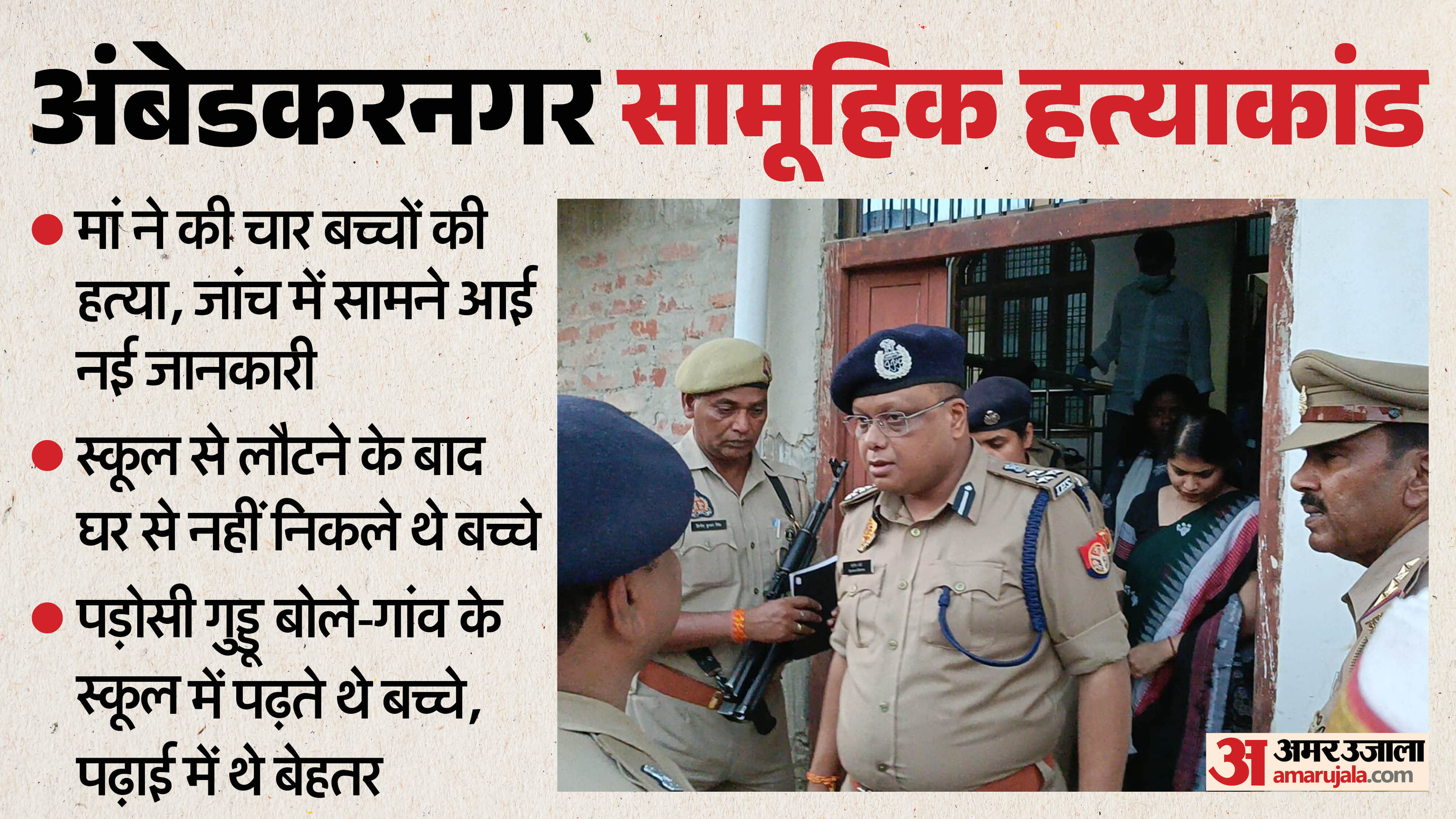 Four Children Murder in ambedkarnagar UP Children Had Not Left House After Returning from School